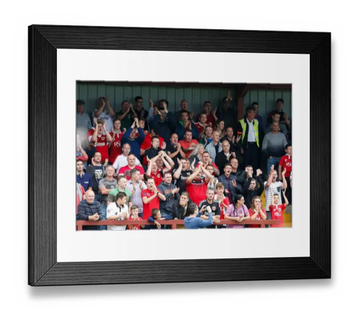 Framed Print : Bristol City Fans United: The Showdown at Fleetwood Town's Highbury Stadium, 2014 Framed Print : Bristol City Fans United: The Showdown at Fleetwood Town's Highbury Stadium, 2014