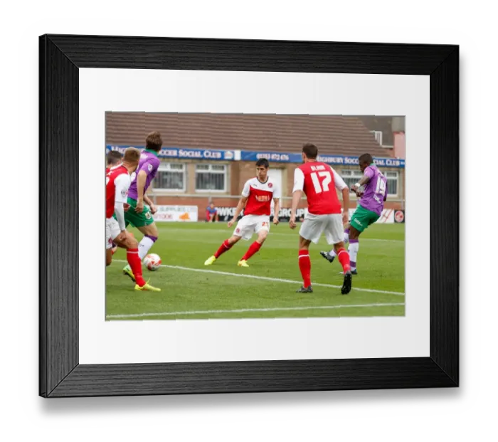 Framed Print : Kieran Agard Scores His Second Goal: Fleetwood Town vs. Bristol City, 2014 Framed Print : Kieran Agard Scores His Second Goal: Fleetwood Town vs. Bristol City, 2014