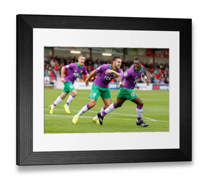 Framed Print : Kieran Agard's Brace: Bristol City Takes 1-2 Lead Over Fleetwood Town, 2014 Framed Print : Kieran Agard's Brace: Bristol City Takes 1-2 Lead Over Fleetwood Town, 2014