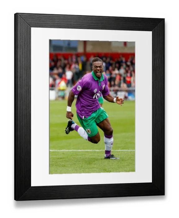 Framed Print : Bristol City's Kieran Agard Scores Brace: 1-2 Lead Over Fleetwood Town, 2014 Framed Print : Bristol City's Kieran Agard Scores Brace: 1-2 Lead Over Fleetwood Town, 2014