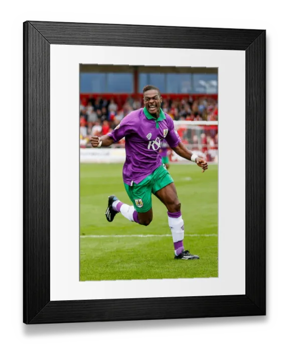 Framed Print : Kieran Agard Scores Brace: Fleetwood Town 0-2 Bristol City Framed Print : Kieran Agard Scores Brace: Fleetwood Town 0-2 Bristol City