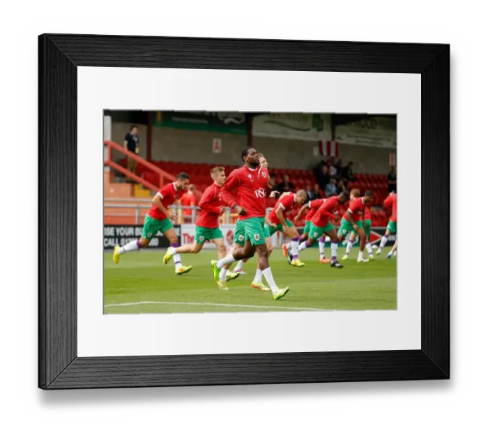 Framed Print : Bristol City Football Team Warm-Up Ahead of Fleetwood Town Match, 2014 Framed Print : Bristol City Football Team Warm-Up Ahead of Fleetwood Town Match, 2014