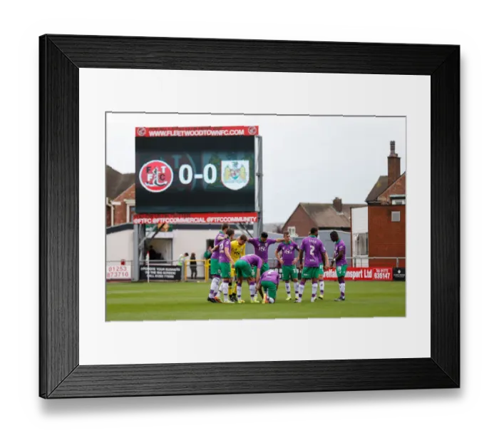 Framed Print : Bristol City Players Unite Before Fleetwood Town Showdown, 2014