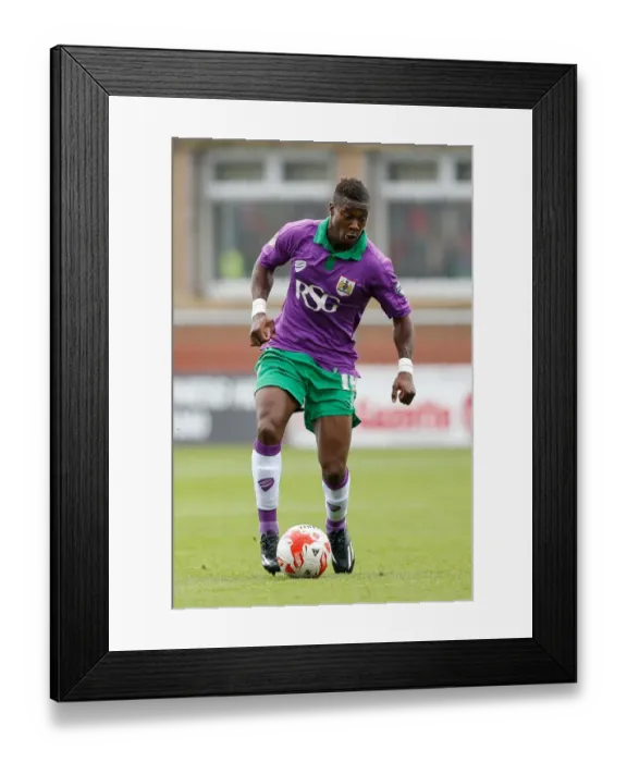 Framed Print : Kieran Agard in Action: Fleetwood Town vs. Bristol City, 2014