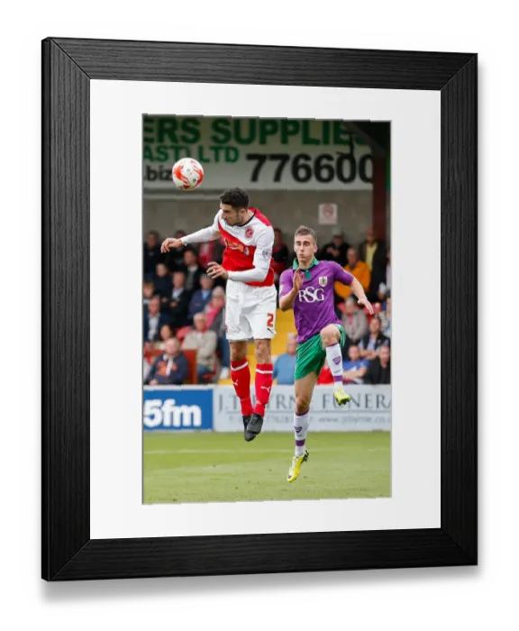 Framed Print : Bristol City vs Fleetwood Town: Clash Between Joe Bryan and Conor McLaughlin