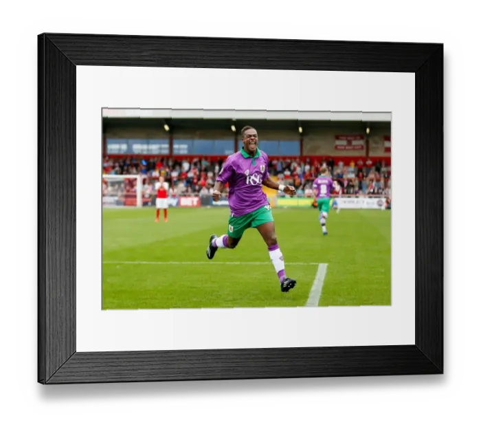 Framed Print : Bristol City's Kieran Agard Scores Brace: 2-0 Lead Over Fleetwood Town, 2014 Framed Print : Bristol City's Kieran Agard Scores Brace: 2-0 Lead Over Fleetwood Town, 2014