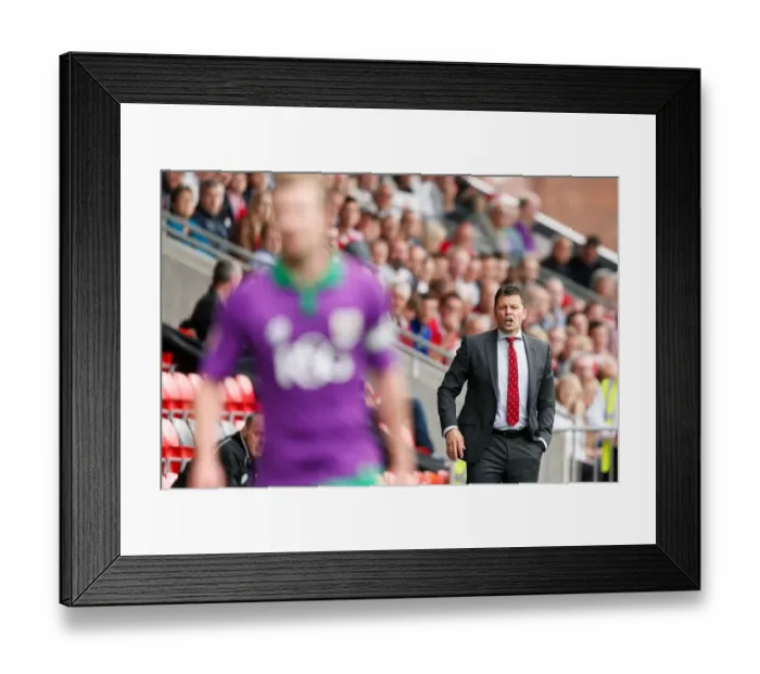 Framed Print : Manager Steve Cotterill Watches Fleetwood Town vs. Bristol City Clash, 2014 Framed Print : Manager Steve Cotterill Watches Fleetwood Town vs. Bristol City Clash, 2014