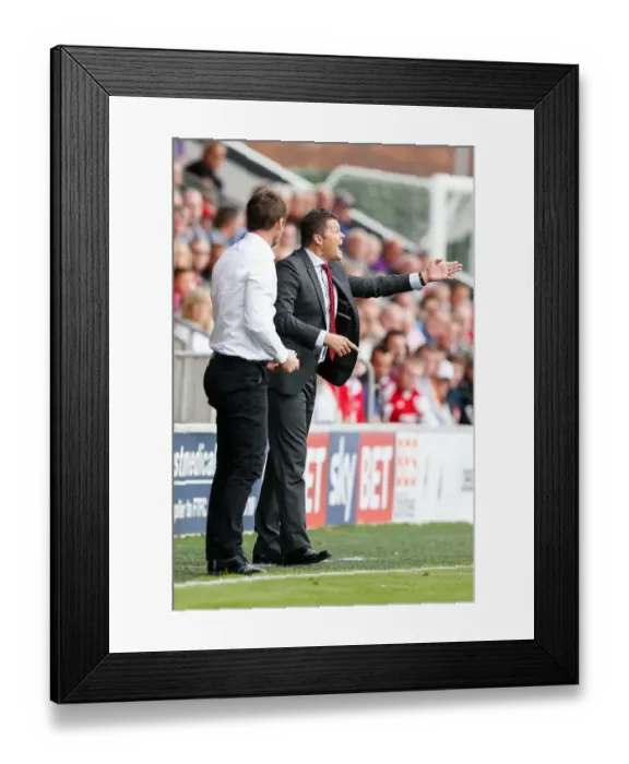 Framed Print : Clash of the Managers: Steve Cotterill vs Graham Alexander, Fleetwood Town vs Bristol City Framed Print : Clash of the Managers: Steve Cotterill vs Graham Alexander, Fleetwood Town vs Bristol City