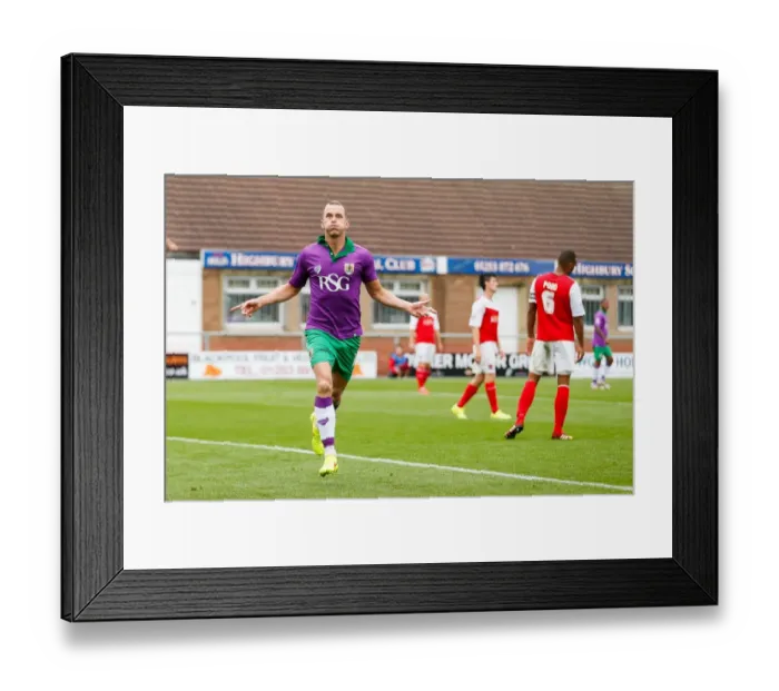 Framed Print : Sky Bet League 1: Fleetwood Town vs. Bristol City Clash at Highbury Stadium