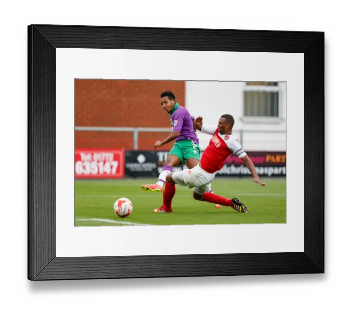 Framed Print : Korey Smith vs. Nathan Pond: Intense Moment in Fleetwood Town vs. Bristol City Football Match, 2014 Framed Print : Korey Smith vs. Nathan Pond: Intense Moment in Fleetwood Town vs. Bristol City Football Match, 2014