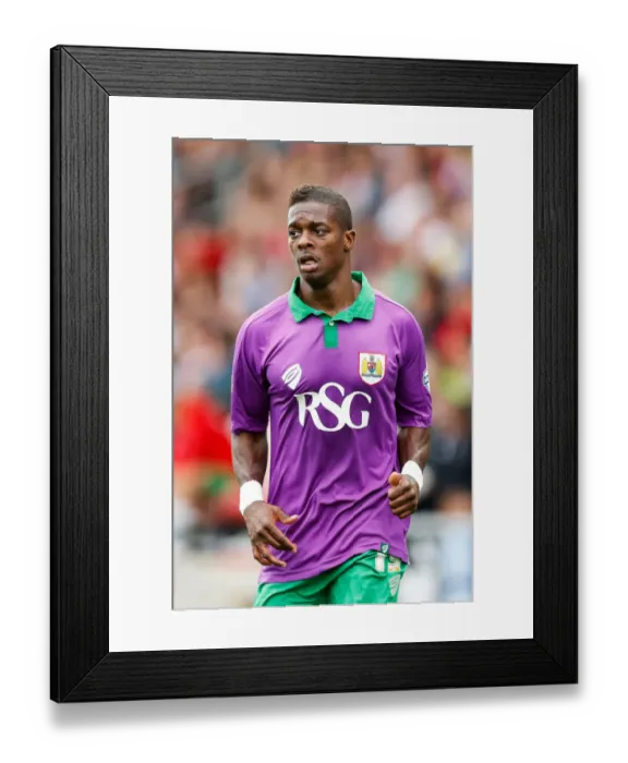 Framed Print : Bristol City's Kieran Agard Watches Fleetwood Town Match (2014) Framed Print : Bristol City's Kieran Agard Watches Fleetwood Town Match (2014)