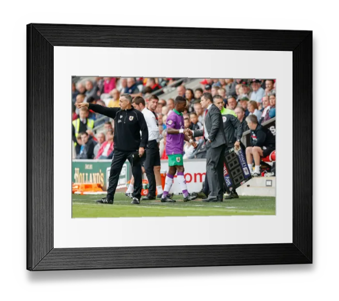 Framed Print : Bristol City's Kieran Agard Substituted after Scoring Twice against Fleetwood Town, 2014 Framed Print : Bristol City's Kieran Agard Substituted after Scoring Twice against Fleetwood Town, 2014