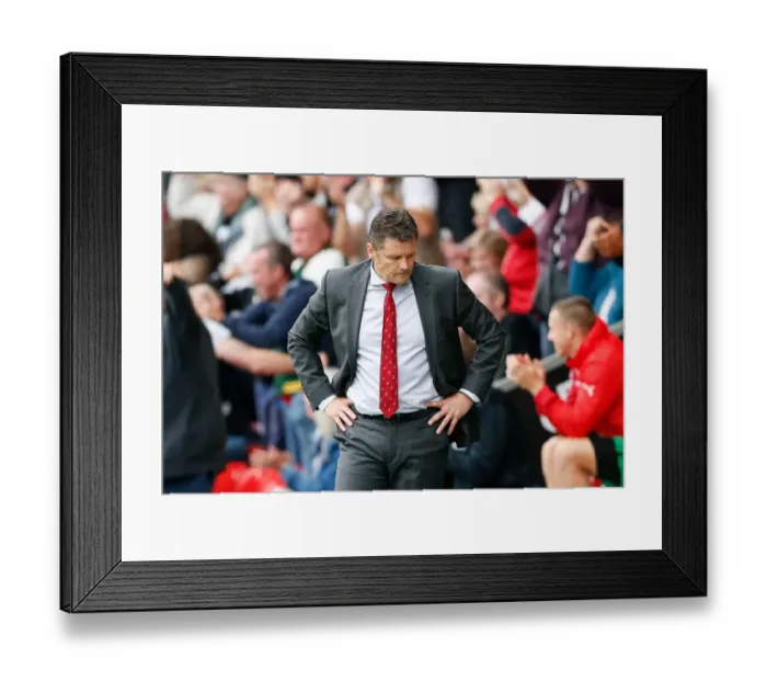 Framed Print : Steve Cotterill's Disappointment: 3-3 Draw Between Fleetwood Town and Bristol City Framed Print : Steve Cotterill's Disappointment: 3-3 Draw Between Fleetwood Town and Bristol City