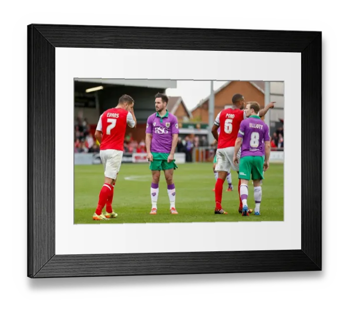 Framed Print : Greg Cunningham's Disappointing Free Kick: Fleetwood Town vs. Bristol City, 2014 Framed Print : Greg Cunningham's Disappointing Free Kick: Fleetwood Town vs. Bristol City, 2014