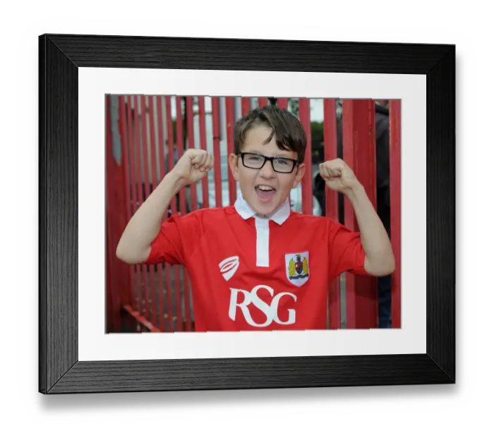 Framed Print : Excited Young Fan Cheers at Bristol City vs MK Dons Football Match, Ashton Gate, 2014 Framed Print : Excited Young Fan Cheers at Bristol City vs MK Dons Football Match, Ashton Gate, 2014