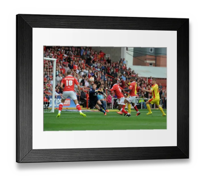 Framed Print : Bristol City's Kieran Agard Scores Thrilling Goal Against MK Dons in Sky Bet League One Framed Print : Bristol City's Kieran Agard Scores Thrilling Goal Against MK Dons in Sky Bet League One