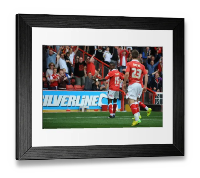 Framed Print : Bristol City's Kieran Agard Thrills Fans with Stunning Goal vs. MK Dons (September 27, 2014) Framed Print : Bristol City's Kieran Agard Thrills Fans with Stunning Goal vs. MK Dons (September 27, 2014)