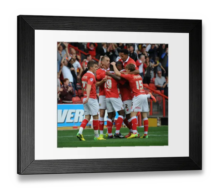 Framed Print : Bristol City Celebrates: Agard Scores the Winner Against MK Dons (September 2014) Framed Print : Bristol City Celebrates: Agard Scores the Winner Against MK Dons (September 2014)