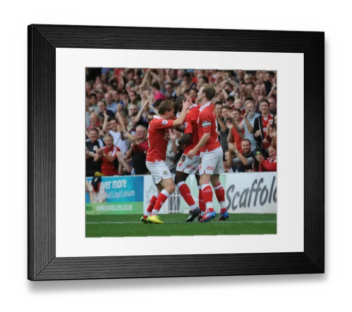 Framed Print : Bristol City's Kieran Agard Celebrates Goal Against MK Dons, Sky Bet League One, 2014 Framed Print : Bristol City's Kieran Agard Celebrates Goal Against MK Dons, Sky Bet League One, 2014