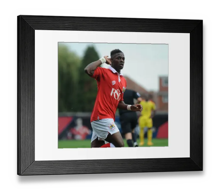 Framed Print : Kieran Agard's Euphoric Goal Celebration: Bristol City vs. MK Dons, Sky Bet League One (September 2014) Framed Print : Kieran Agard's Euphoric Goal Celebration: Bristol City vs. MK Dons, Sky Bet League One (September 2014)