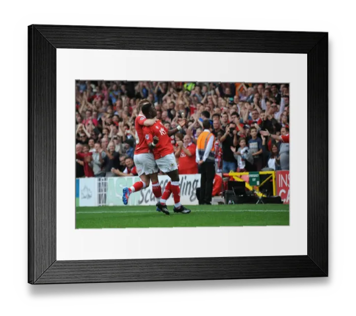 Framed Print : Bristol City: Agard and Elliott's Unstoppable Celebration - Sky Bet League One, 2014 Framed Print : Bristol City: Agard and Elliott's Unstoppable Celebration - Sky Bet League One, 2014
