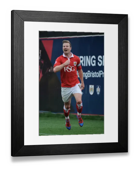 Framed Print : Wade Elliott's Dramatic Winning Goal: Bristol City Triumphs Over MK Dons Framed Print : Wade Elliott's Dramatic Winning Goal: Bristol City Triumphs Over MK Dons