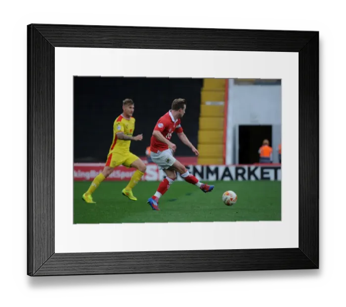 Framed Print : Wade Elliott Scores the Winning Goal: Bristol City vs MK Dons, September 2014 Framed Print : Wade Elliott Scores the Winning Goal: Bristol City vs MK Dons, September 2014