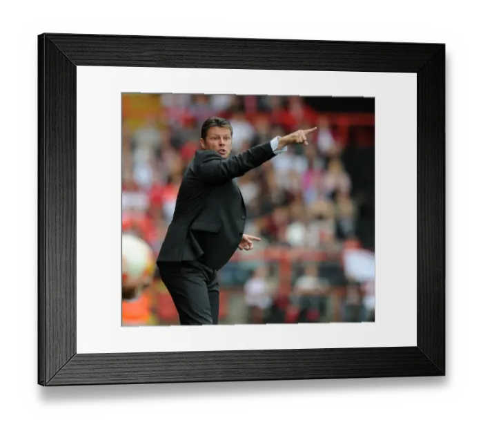 Framed Print : Steve Cotterill Leads Bristol City in Sky Bet League One Clash Against MK Dons