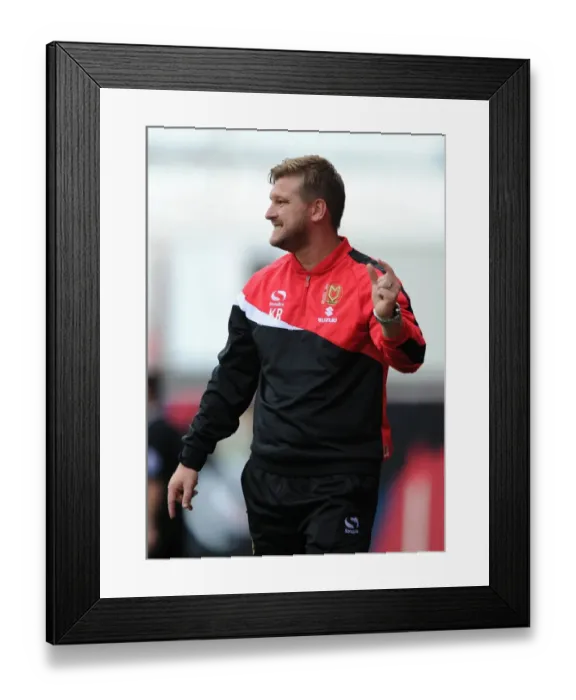 Framed Print : Karl Robinson's Return: MK Dons vs. Bristol City in Sky Bet League One