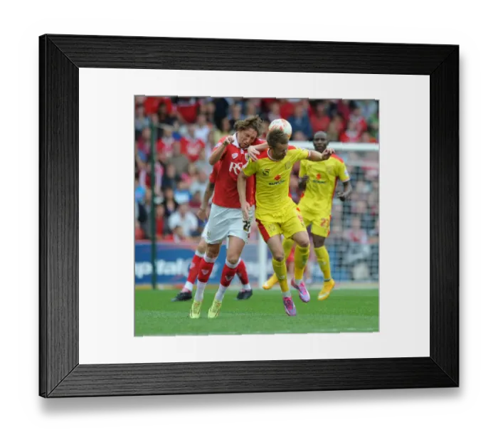 Framed Print : Bristol City vs MK Dons: Luke Ayling Tackles Dean Bowditch Framed Print : Bristol City vs MK Dons: Luke Ayling Tackles Dean Bowditch
