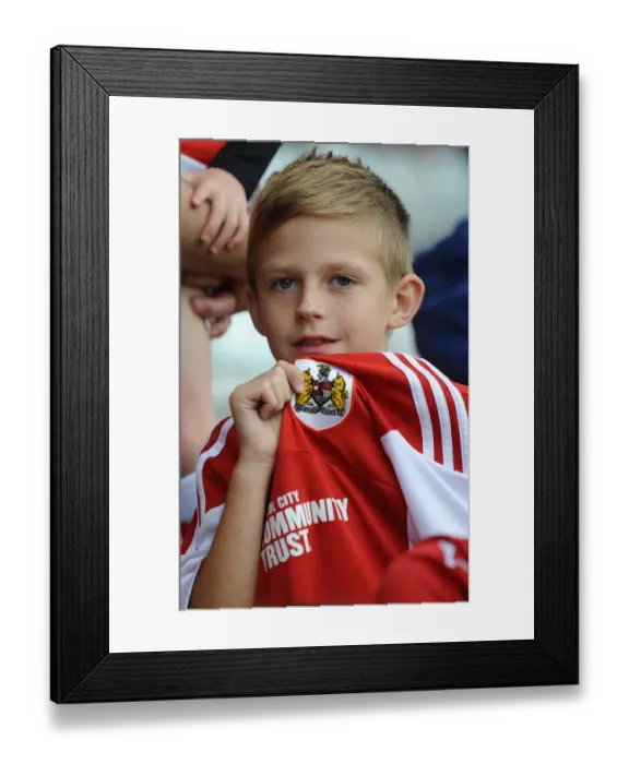 Framed Print : Passionate Bristol City Fans in Action: Sky Bet League One Showdown Against MK Dons at Ashton Gate