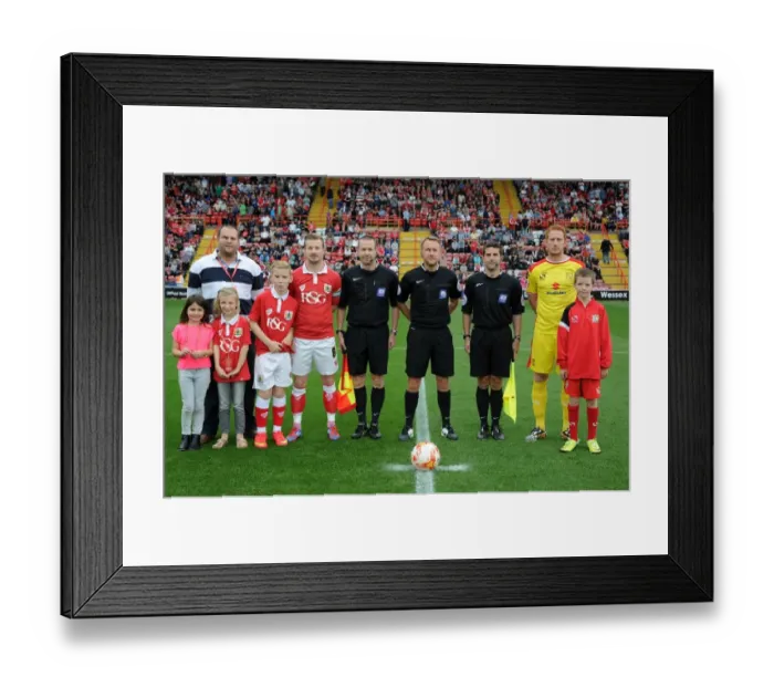Framed Print : Bristol City vs MK Dons Football Rivalry: A Clash of Clubs in Sky Bet League One, September 2014