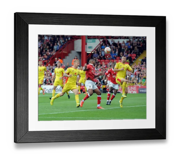 Framed Print : Mark Little's Header Leads to Agard's Goal: Bristol City vs MK Dons, 2014 Framed Print : Mark Little's Header Leads to Agard's Goal: Bristol City vs MK Dons, 2014