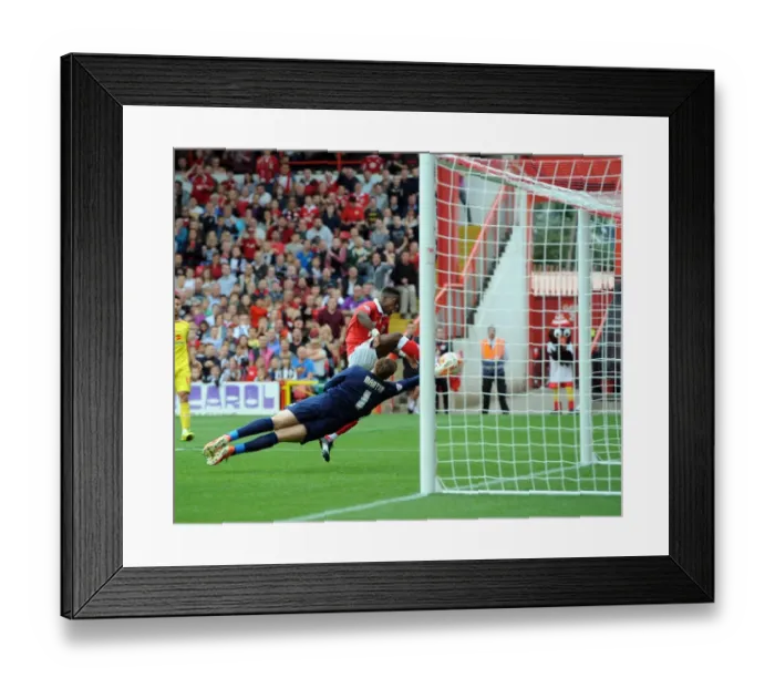 Framed Print : Bristol City's Dramatic Win: Kieran Agard Scores the Game-Winner Against MK Dons at Ashton Gate, September 2014 Framed Print : Bristol City's Dramatic Win: Kieran Agard Scores the Game-Winner Against MK Dons at Ashton Gate, September 2014