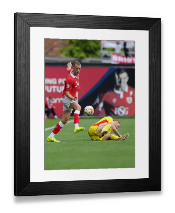 Framed Print : Battling for Supremacy: Wilbraham vs Lewington in the Heat of Bristol City vs MK Dons Rivalry Framed Print : Battling for Supremacy: Wilbraham vs Lewington in the Heat of Bristol City vs MK Dons Rivalry