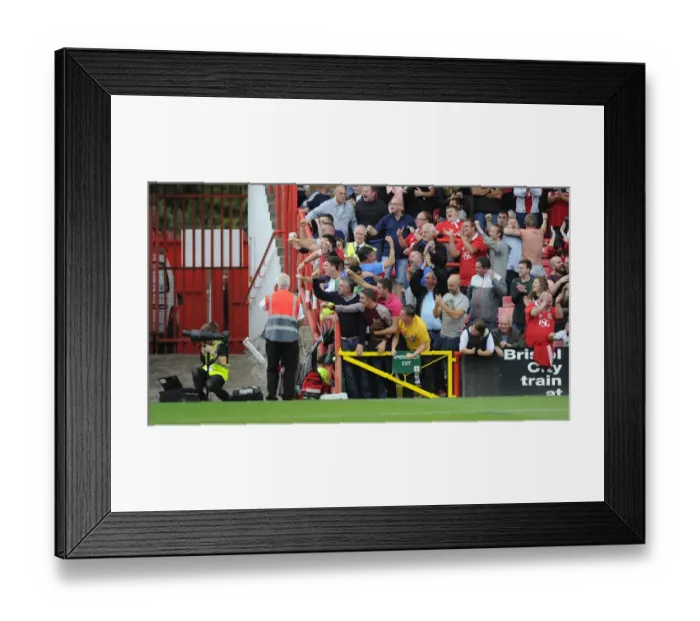 Framed Print : Sky Bet League One Rivalry: Bristol City vs MK Dons Clash at Ashton Gate (September 2014)