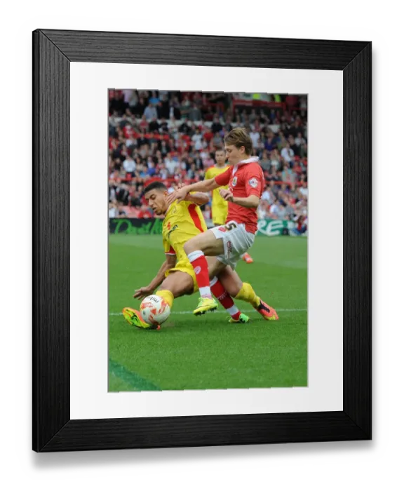 Framed Print : Intense Football Rivalry: Carruthers vs. Freeman - Battle at Ashton Gate Framed Print : Intense Football Rivalry: Carruthers vs. Freeman - Battle at Ashton Gate