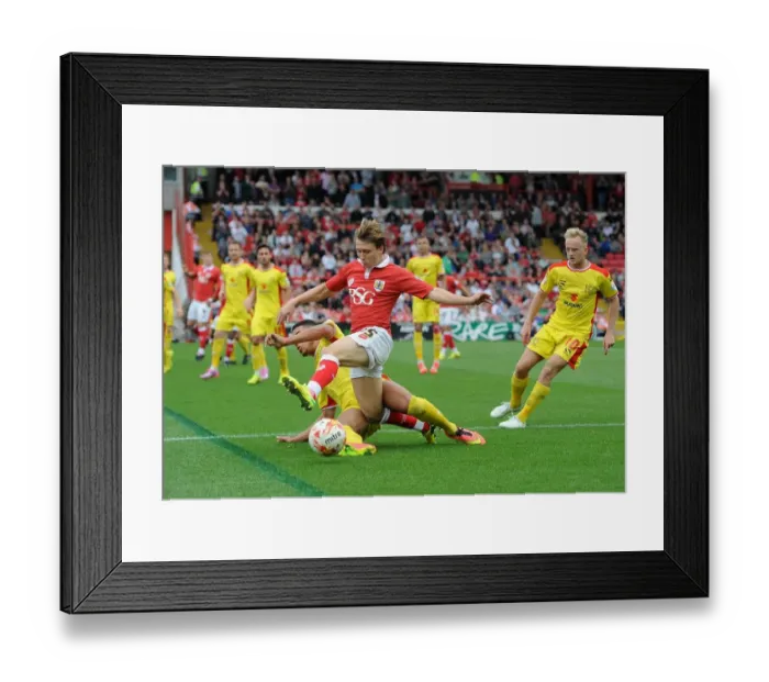 Framed Print : Intense Rivalry: Carruthers vs. Freeman - A Football Battle at Ashton Gate Framed Print : Intense Rivalry: Carruthers vs. Freeman - A Football Battle at Ashton Gate