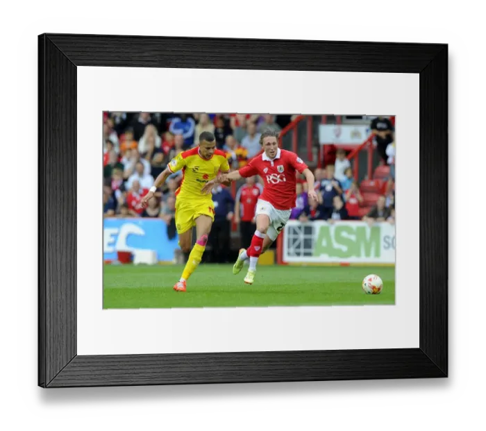 Framed Print : Bristol City vs MK Dons: Luke Ayling vs Dele Alli Battle for the Ball