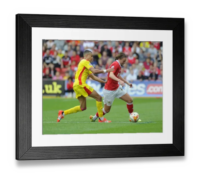 Framed Print : Battling for Supremacy: Luke Ayling vs. Dele Alli in Bristol City vs. MK Dons Football Clash Framed Print : Battling for Supremacy: Luke Ayling vs. Dele Alli in Bristol City vs. MK Dons Football Clash
