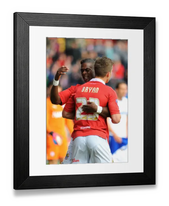 Framed Print : Bristol City Celebrate Own Goal by Chesterfield's Ian Evatt Framed Print : Bristol City Celebrate Own Goal by Chesterfield's Ian Evatt