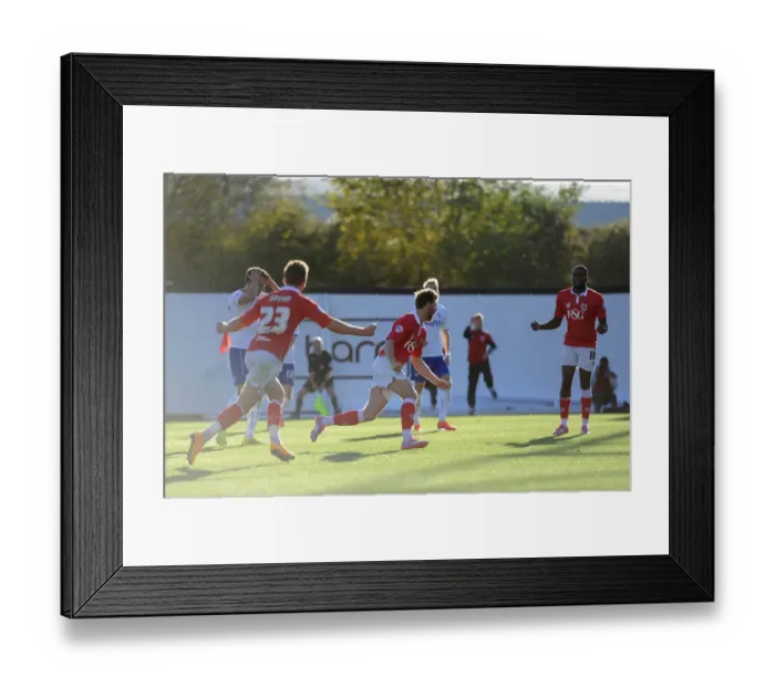 Framed Print : Bristol City's Wes Burns Scores Thrilling Goal Against Chesterfield in Sky Bet League One Framed Print : Bristol City's Wes Burns Scores Thrilling Goal Against Chesterfield in Sky Bet League One