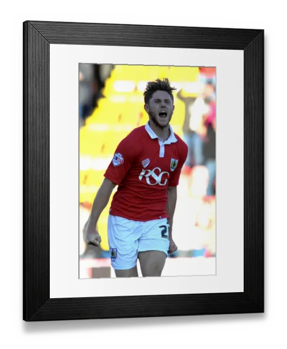 Framed Print : Wes Burns Scores Dramatic Winning Goal for Bristol City in Sky Bet League One Framed Print : Wes Burns Scores Dramatic Winning Goal for Bristol City in Sky Bet League One