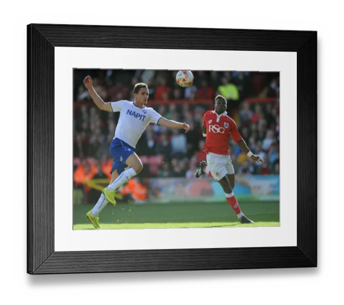 Framed Print : Bristol City vs Chesterfield: Agard and Margreitter Battle for Possession Framed Print : Bristol City vs Chesterfield: Agard and Margreitter Battle for Possession