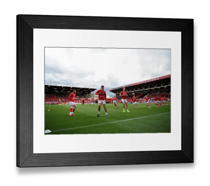 Framed Print : Bristol City Players Prepare for Sky Bet League One Clash Against Chesterfield