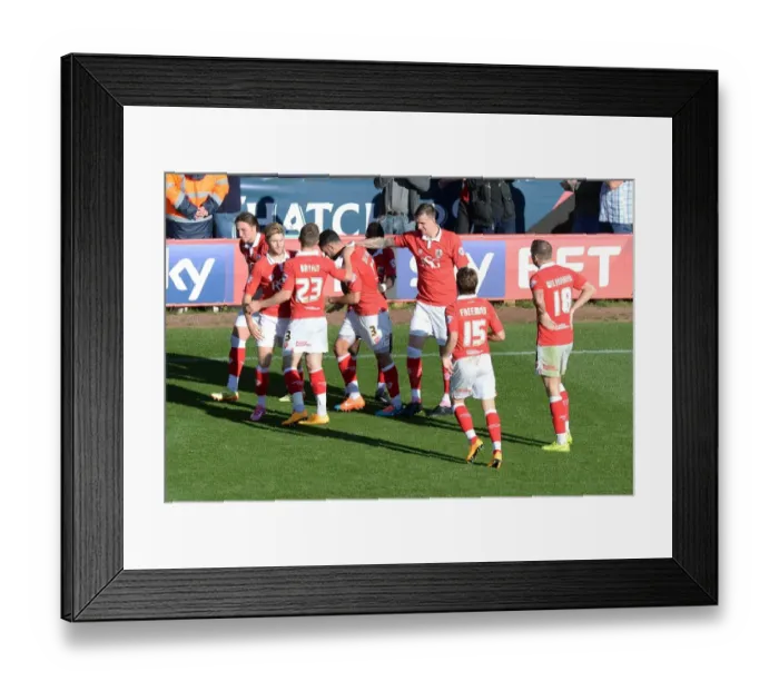 Framed Print : Bristol City Celebrates Derrick Williams Goal Against Chesterfield, Sky Bet League One, 2014