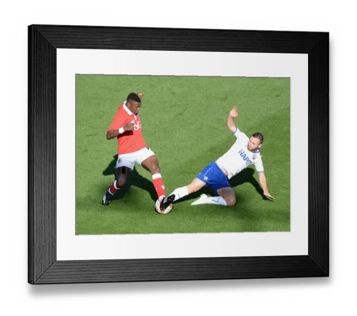 Framed Print : Intense Battle on the Pitch: Kieran Agard vs Jimmy Ryan - Bristol City vs Chesterfield Football Match Framed Print : Intense Battle on the Pitch: Kieran Agard vs Jimmy Ryan - Bristol City vs Chesterfield Football Match