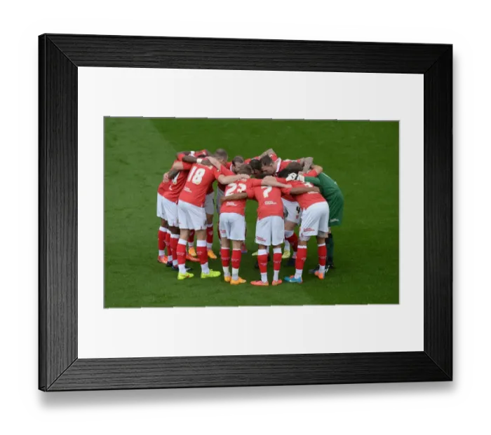 Framed Print : Intense Football Rivalry: Bristol City vs Chesterfield at Ashton Gate, October 2014