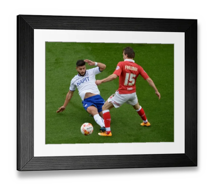 Framed Print : Intense Rivalry: Freeman vs. Humphreys Battle in Bristol City vs. Chesterfield Football Match Framed Print : Intense Rivalry: Freeman vs. Humphreys Battle in Bristol City vs. Chesterfield Football Match