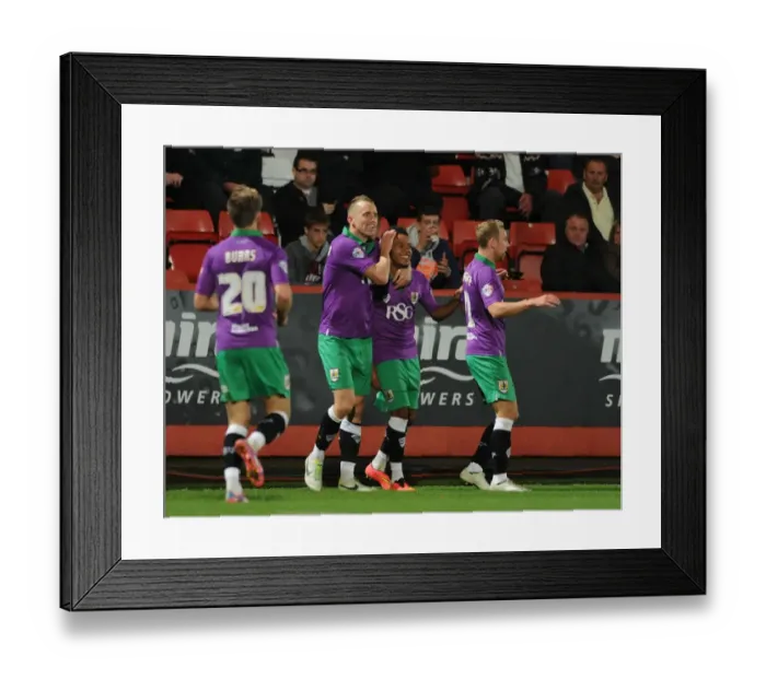 Framed Print : Bristol City's Korey Smith Scores the Winner: Cheltenham Town vs. Bristol City, Johnstone's Paint Trophy Framed Print : Bristol City's Korey Smith Scores the Winner: Cheltenham Town vs. Bristol City, Johnstone's Paint Trophy